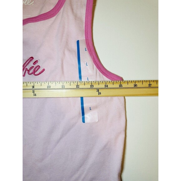 Mattel Barbie™Graphic Crop Top Pink Tank Top Shirt Women's LARGE NWT - Picture 8 of 8